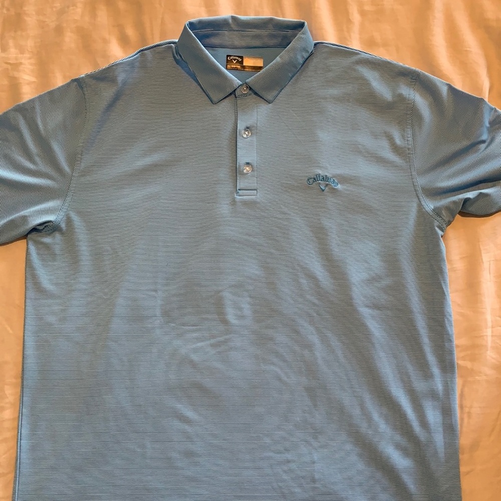 Calloway Carolina Blue Striped Golf Polo Men’s XL
